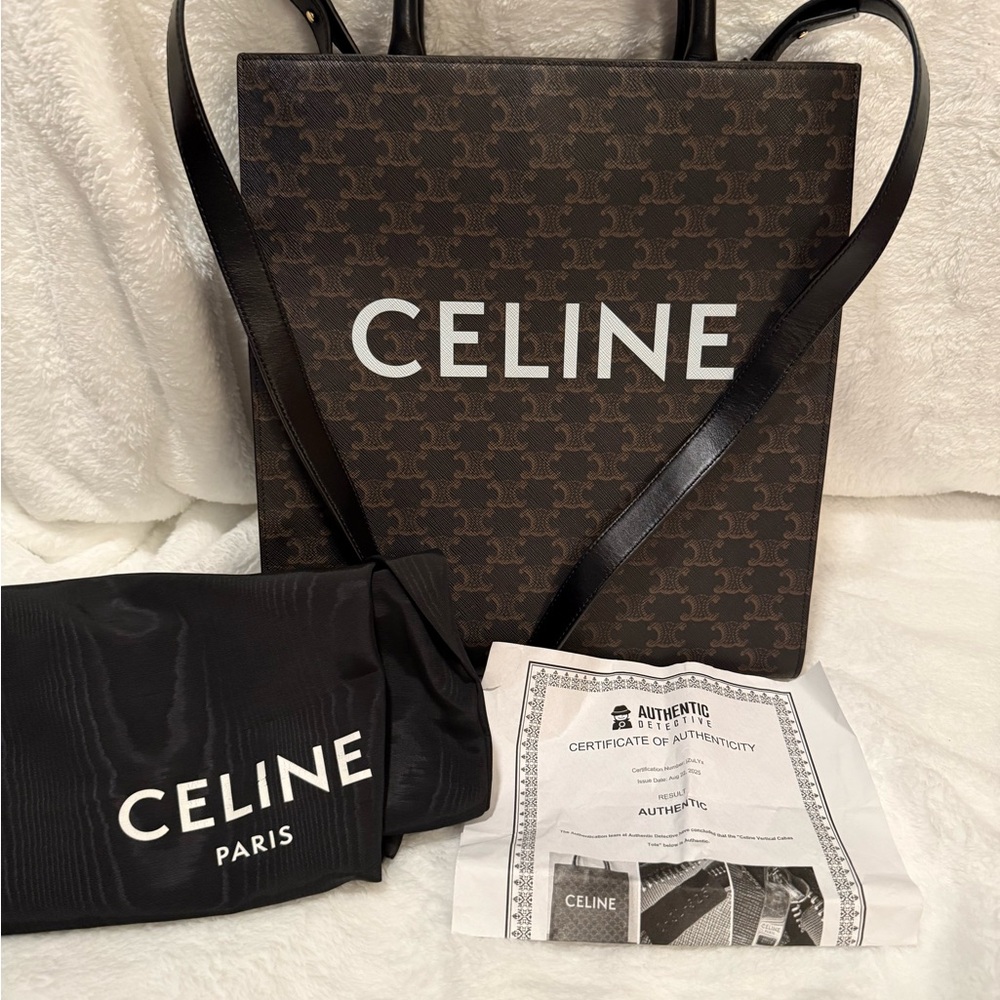 Celine Monogram Brown and Black Shoulder Bag